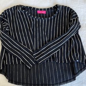 Pookie& Sebastian Striped crop long sleeve